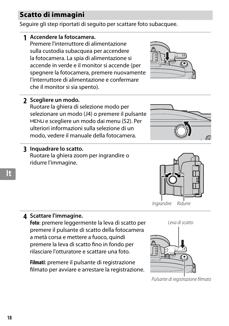 Scatto di immagini | Nikon WP-N3 User Manual | Page 200 / 312