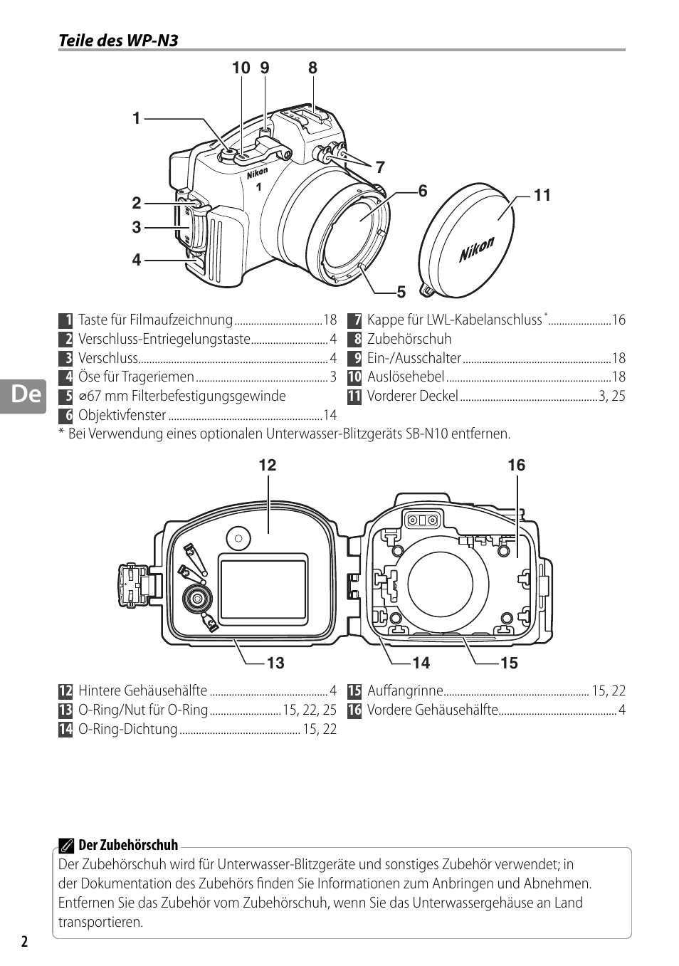 Teile des wp-n3 | Nikon WP-N3 User Manual | Page 82 / 312