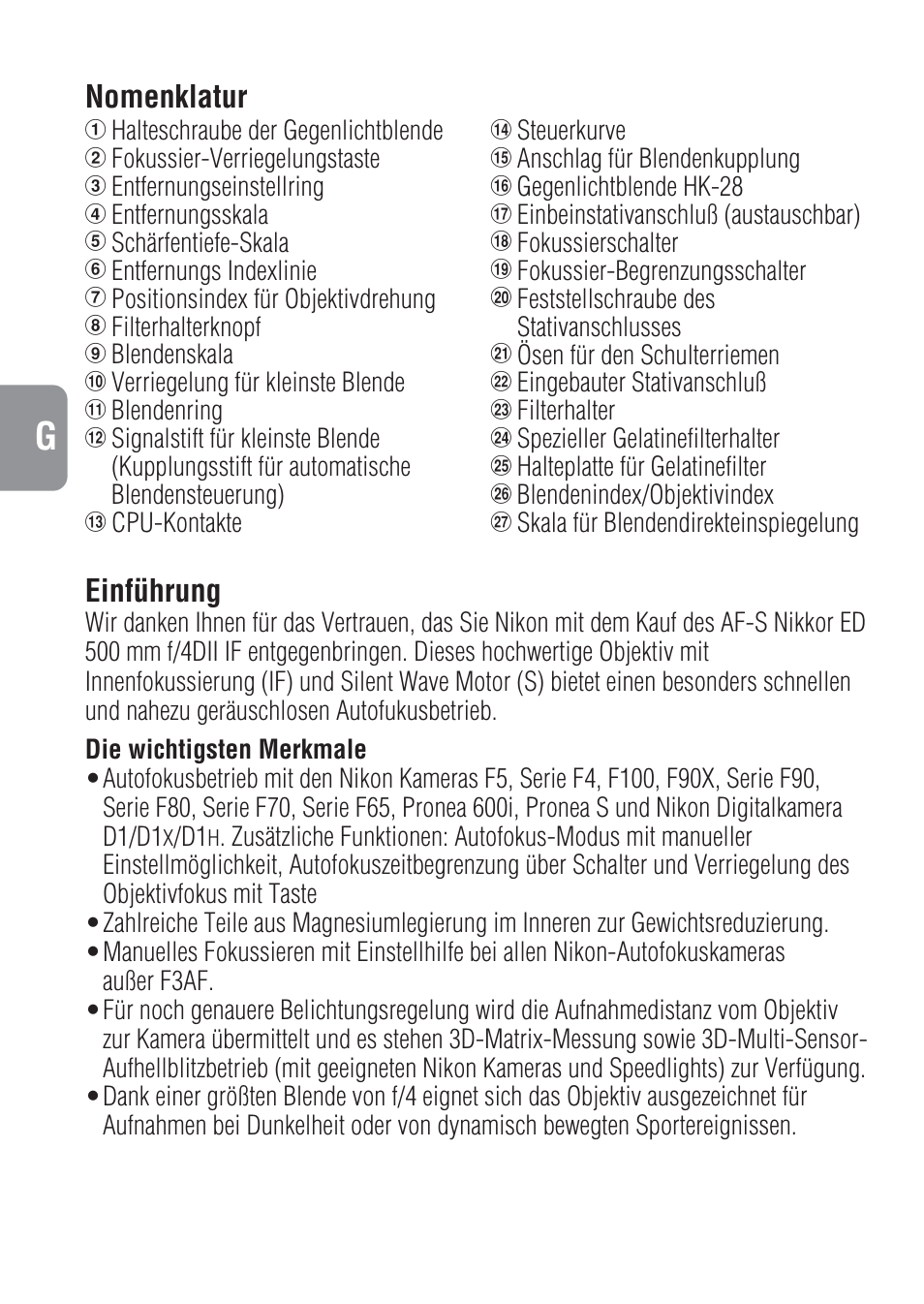 Nikon 500mm-f-4-IF-ED-II-AF-S-Nikkor User Manual | Page 18 / 54