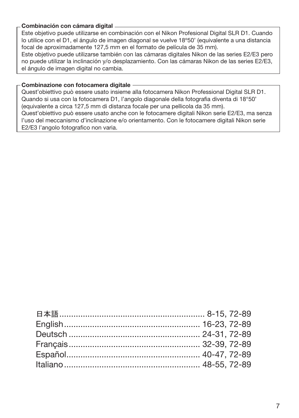 Nikon 85mm-f-28D-PC-Micro-Nikkor User Manual | Page 3 / 70