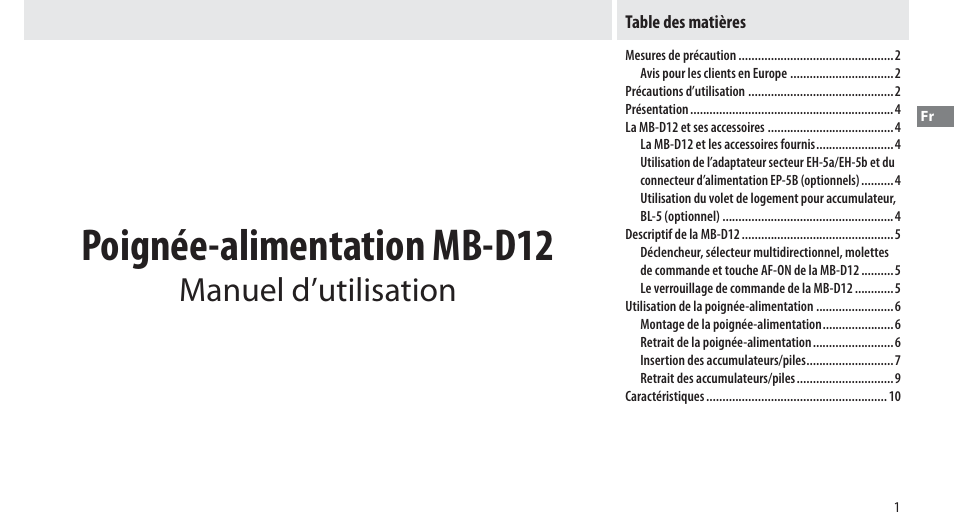 Nikon MB-D12 User Manual | Page 25 / 244