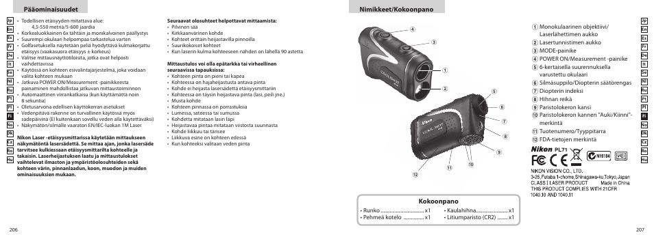 Pääominaisuudet nimikkeet/kokoonpano, Kokoonpano | Nikon COOLSHOT User Manual | Page 104 / 156