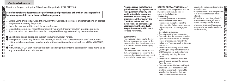 Nikon COOLSHOT User Manual | Page 12 / 156