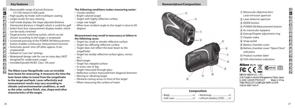 Nikon COOLSHOT User Manual | Page 14 / 156