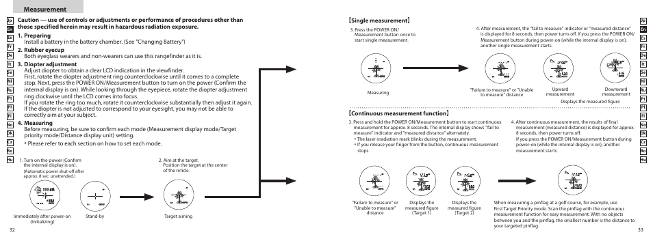 Measurement | Nikon COOLSHOT User Manual | Page 17 / 156