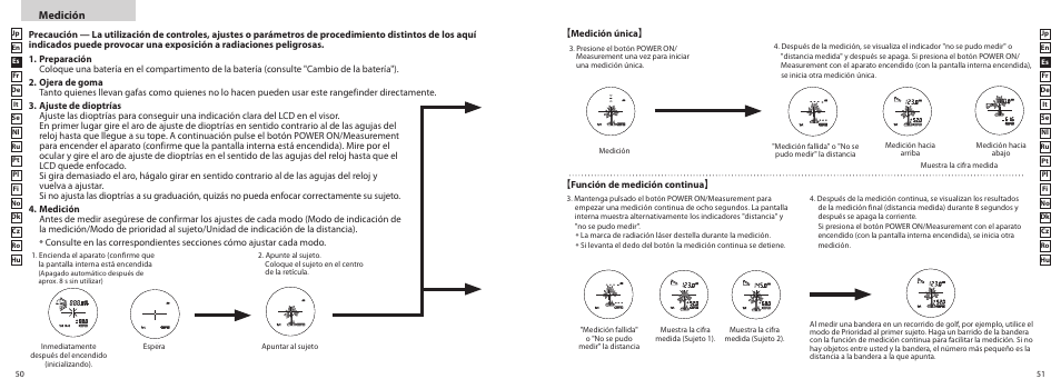 Medición, Medición única】 【función de medición continua | Nikon COOLSHOT User Manual | Page 26 / 156