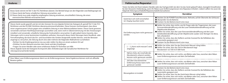 Fehlersuche/reparatur, Anderes | Nikon COOLSHOT User Manual | Page 46 / 156