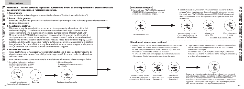 Misurazione | Nikon COOLSHOT User Manual | Page 53 / 156