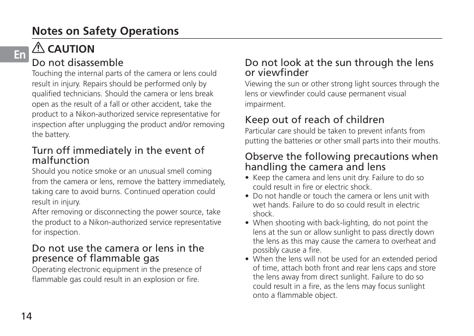 Jp en de fr es se ru nl it cz sk ck ch kr | Nikon 16-35mm-f-4G-AF-S-VR-Zoom-Nikkor User Manual | Page 14 / 152