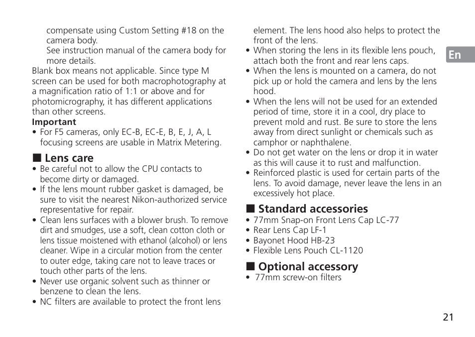 Nikon 16-35mm-f-4G-AF-S-VR-Zoom-Nikkor User Manual | Page 21 / 152