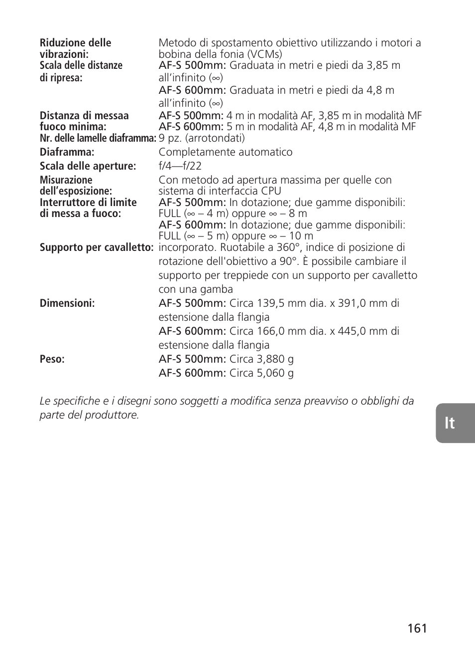Nikon 500mm-f4G-ED-AF-S-VR-Nikkor User Manual | Page 161 / 224