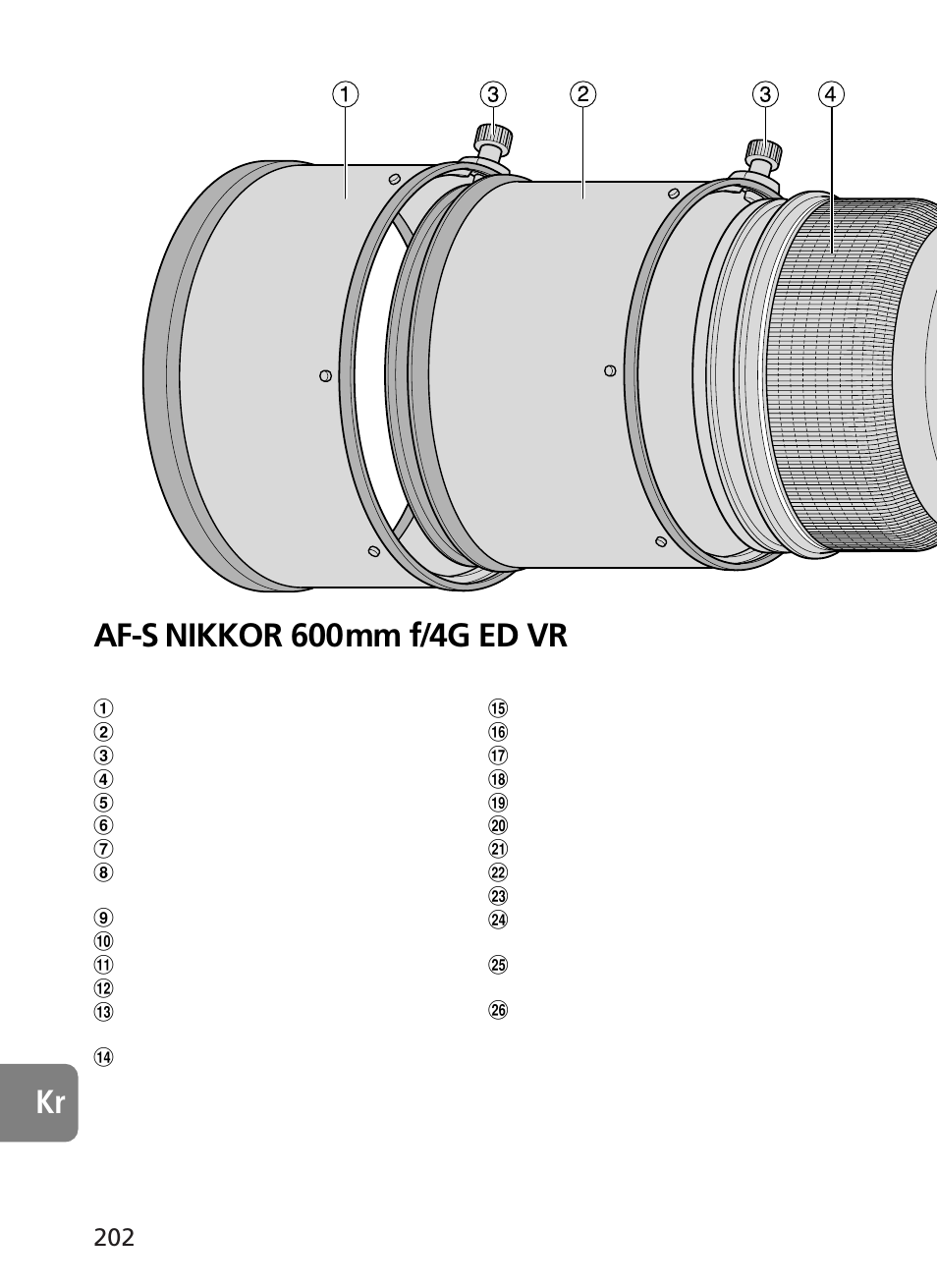 Af-s nikkor 600mm f/4g ed vr | Nikon 500mm-f4G-ED-AF-S-VR-Nikkor User Manual | Page 202 / 224