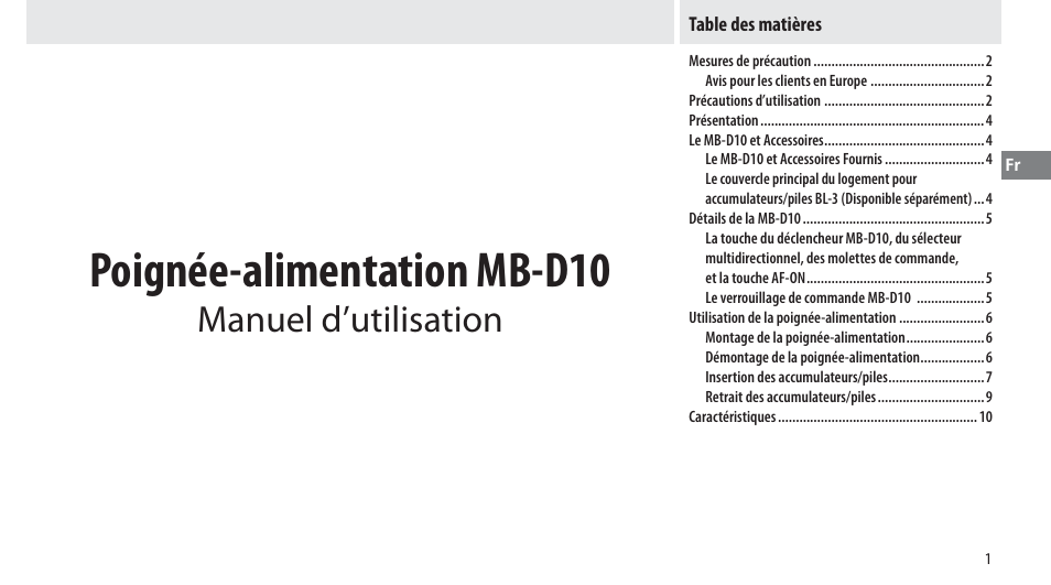Nikon MB-D10 User Manual | Page 36 / 155