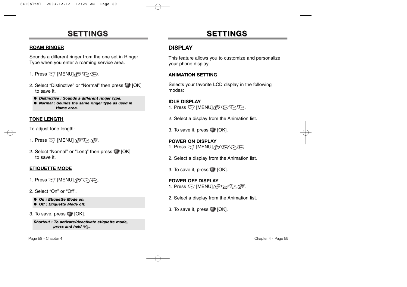 Settings | Audiovox CDM 8410 User Manual | Page 32 / 78