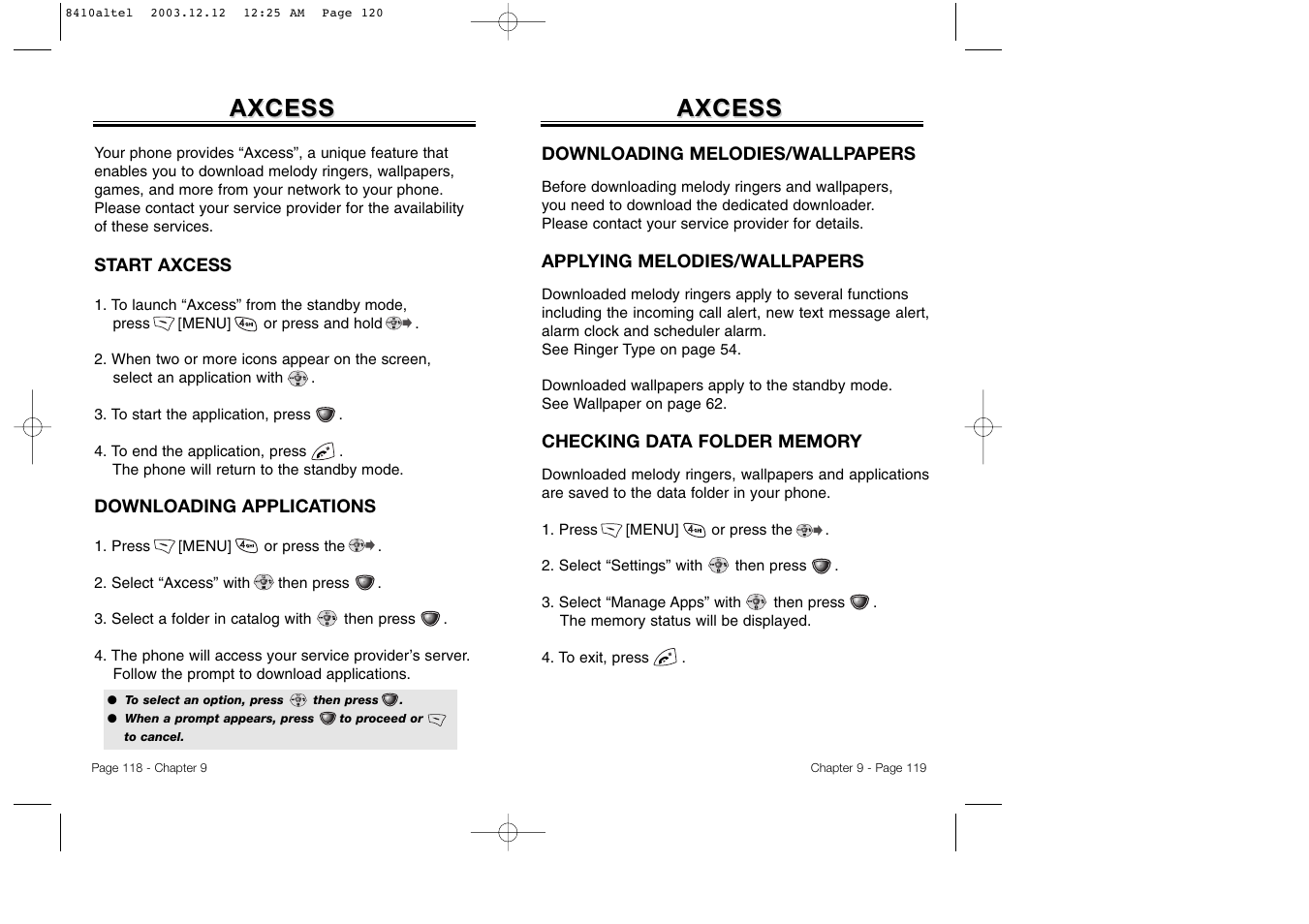 Axcess | Audiovox CDM 8410 User Manual | Page 62 / 78