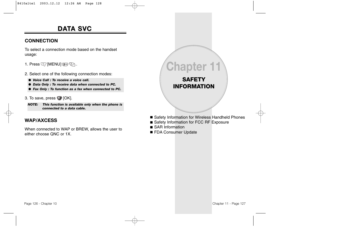 Chapter 11 | Audiovox CDM 8410 User Manual | Page 66 / 78