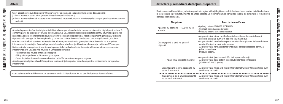 Detectare şi remediere defecţiuni/reparare, Altele | Nikon COOLSHOT User Manual | Page 129 / 139