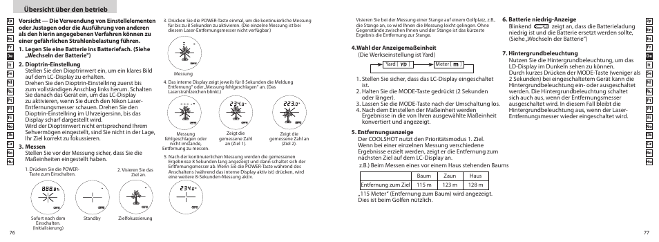 Übersicht über den betrieb | Nikon COOLSHOT User Manual | Page 39 / 139
