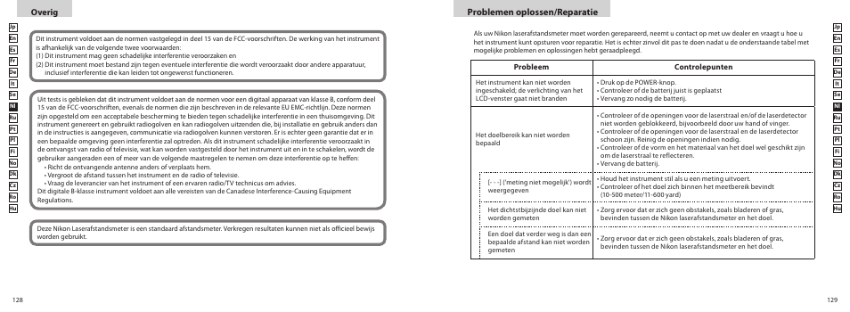 Problemen oplossen/reparatie, Overig | Nikon COOLSHOT User Manual | Page 65 / 139