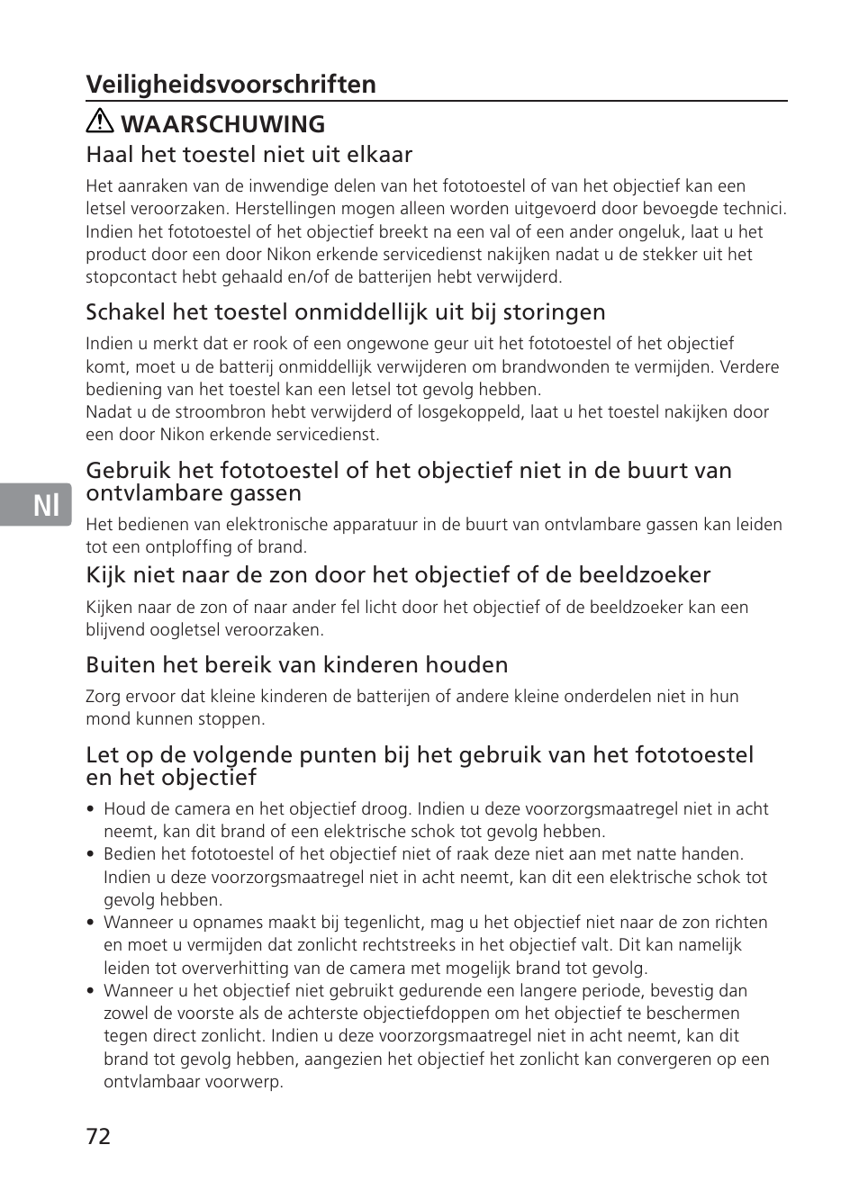 Jp en de fr es se ru nl it ck ch kr | Nikon 28-300mm-f-35-56G-ED-AF-S-VR-Zoom User Manual | Page 72 / 152