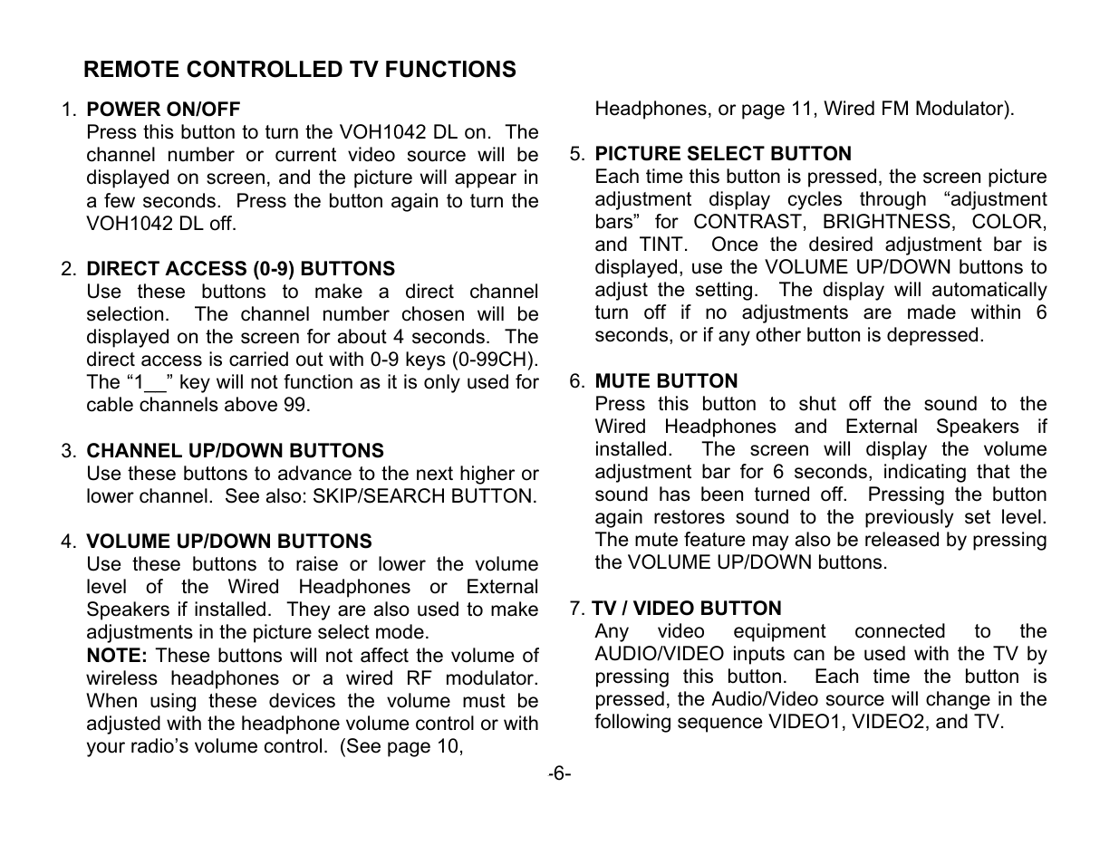 Audiovox VOH1042 DL User Manual | Page 7 / 16