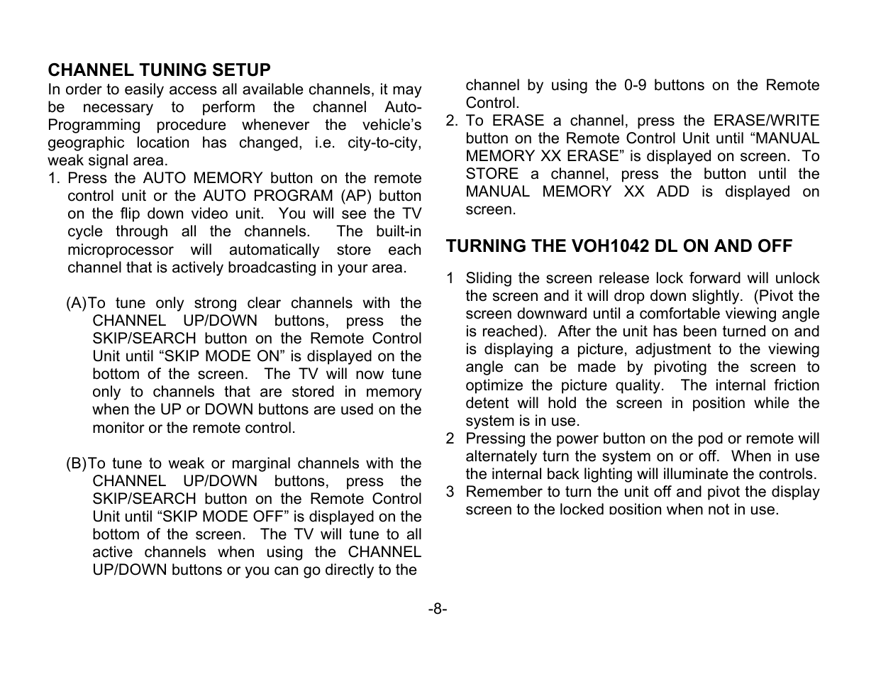 Audiovox VOH1042 DL User Manual | Page 9 / 16