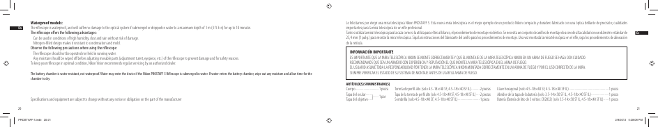 Nikon PROSTAFF User Manual | Page 11 / 138