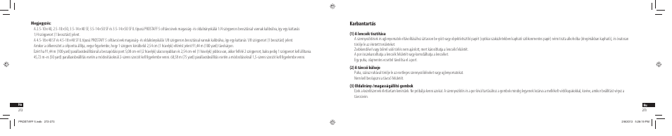 Karbantartás | Nikon PROSTAFF User Manual | Page 137 / 138