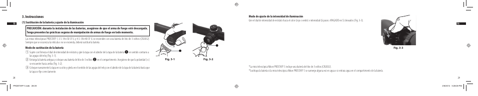 Instrucciones | Nikon PROSTAFF User Manual | Page 15 / 138