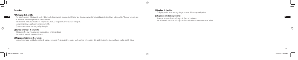 Entretien | Nikon PROSTAFF User Manual | Page 27 / 138