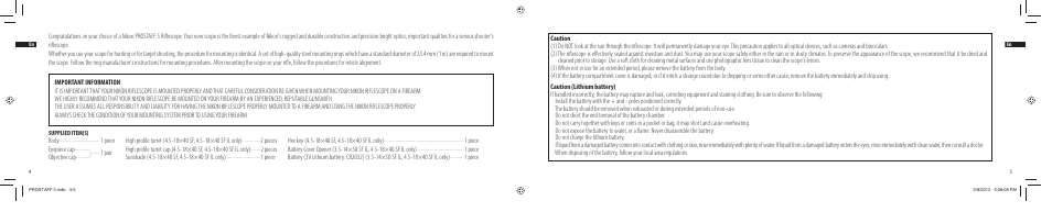 Nikon PROSTAFF User Manual | Page 3 / 138