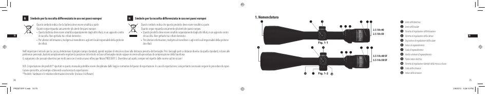 Nomenclatura | Nikon PROSTAFF User Manual | Page 38 / 138