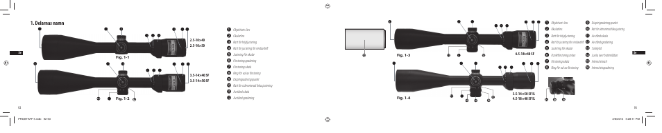Delarnas namn | Nikon PROSTAFF User Manual | Page 47 / 138