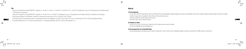 Skötsel | Nikon PROSTAFF User Manual | Page 52 / 138