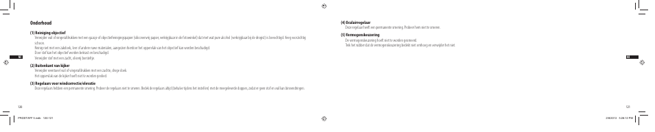 Onderhoud | Nikon PROSTAFF User Manual | Page 61 / 138