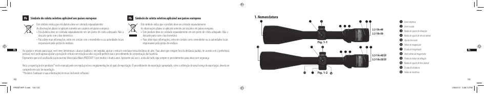 Nomenclatura | Nikon PROSTAFF User Manual | Page 72 / 138