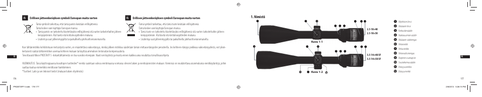 Nimistö | Nikon PROSTAFF User Manual | Page 89 / 138