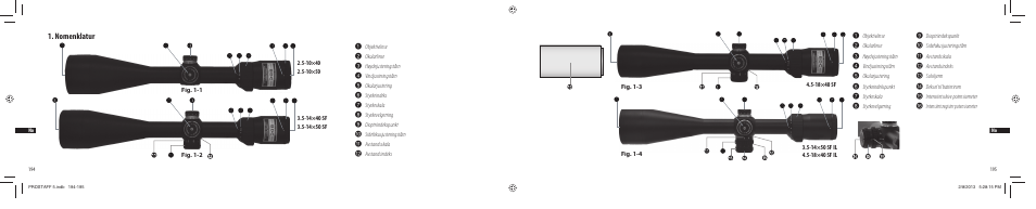 Nomenklatur | Nikon PROSTAFF User Manual | Page 98 / 138