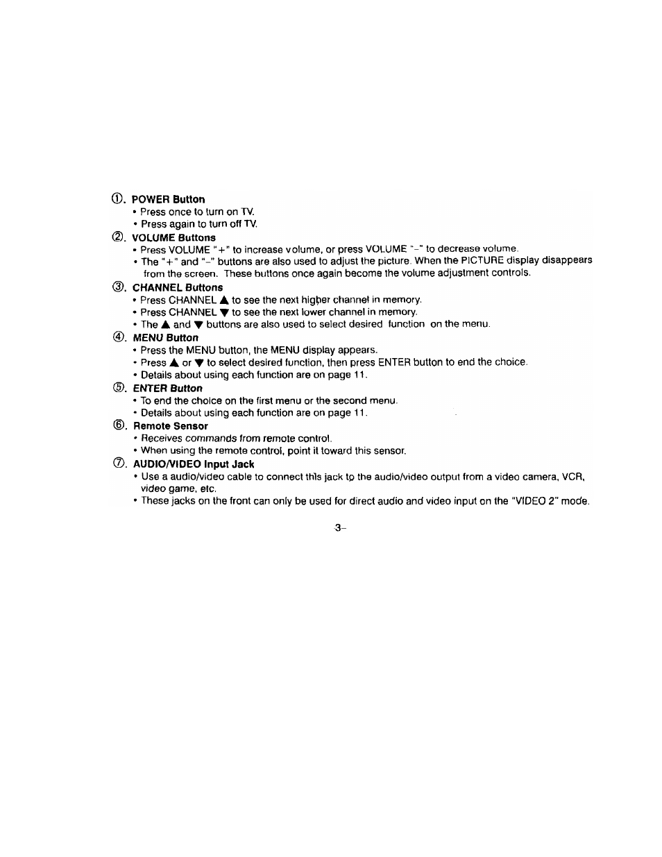 Power button | Audiovox AVT 1498 User Manual | Page 10 / 11