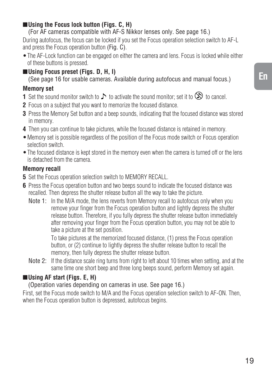 Nikon 200mm-f-2G-IF-ED-AF-S-VR-Nikkor User Manual | Page 19 / 88