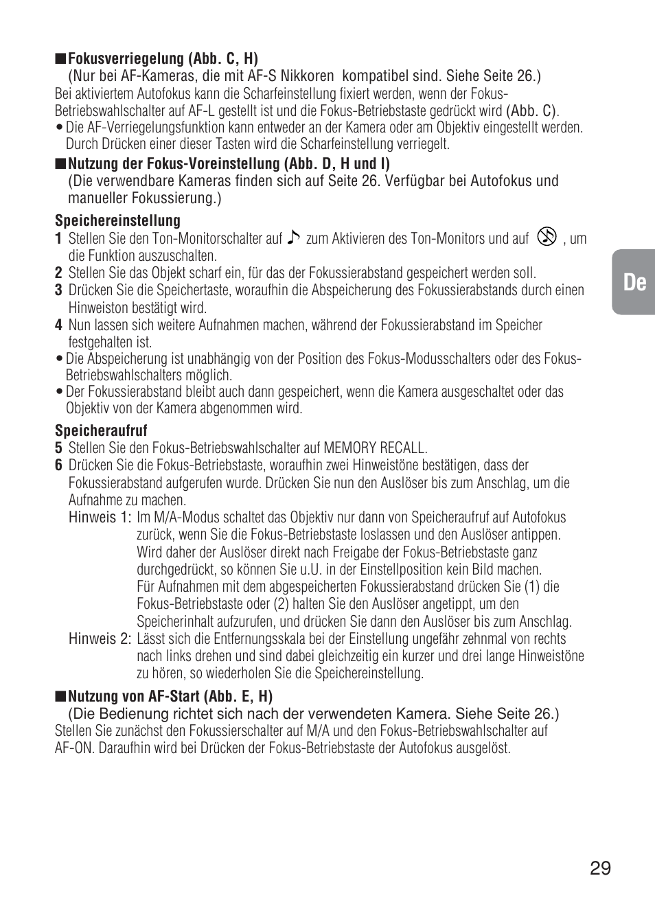 Nikon 200mm-f-2G-IF-ED-AF-S-VR-Nikkor User Manual | Page 29 / 88