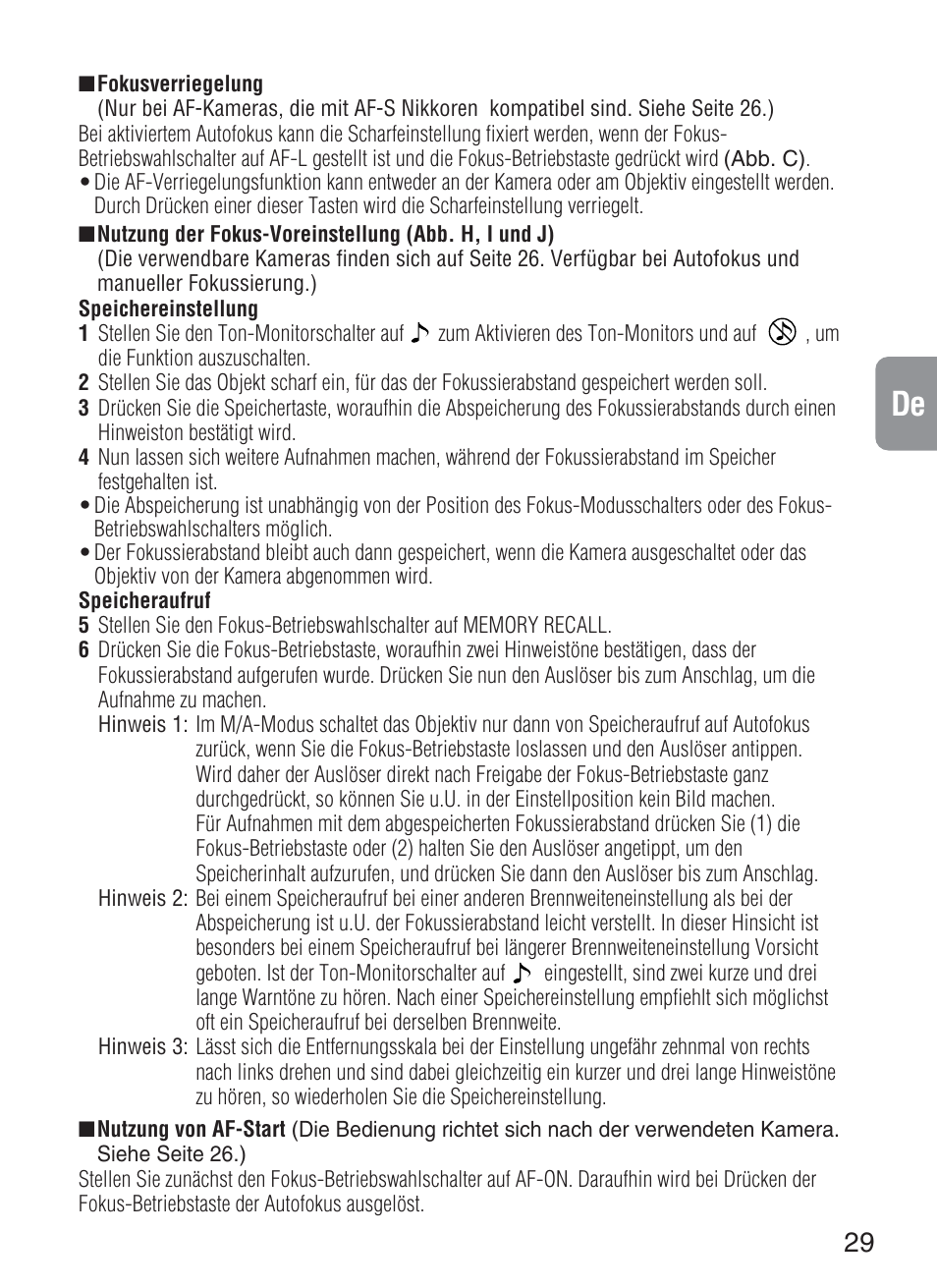 Nikon 200-400mm-f-4G-ED-IF-AF-S-VR-Zoom User Manual | Page 29 / 87
