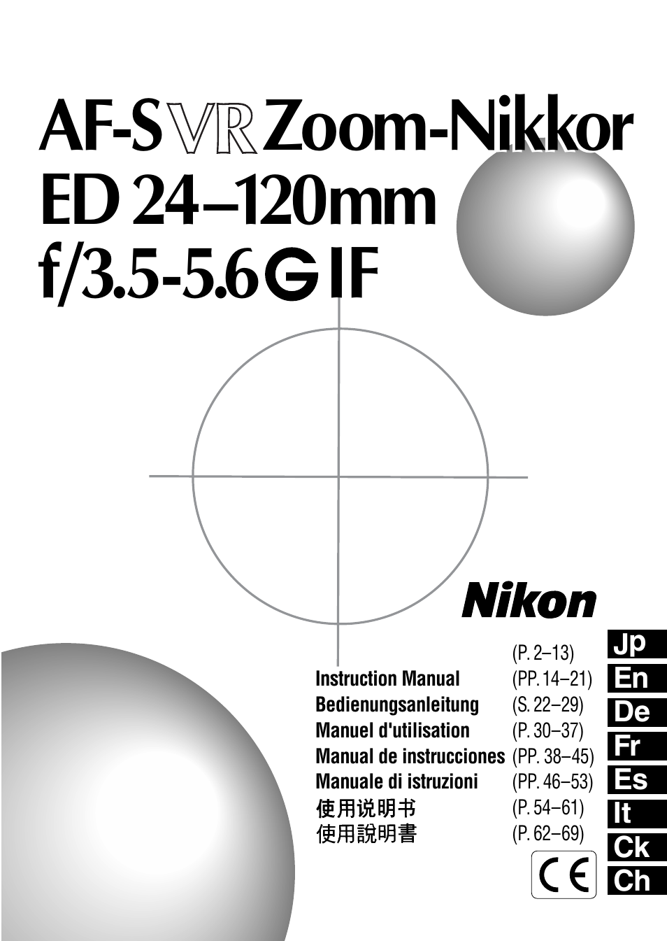 Nikon 24-120mm-f-35-56G-ED-IF-AF-S-VR-Zoom User Manual | 71 pages