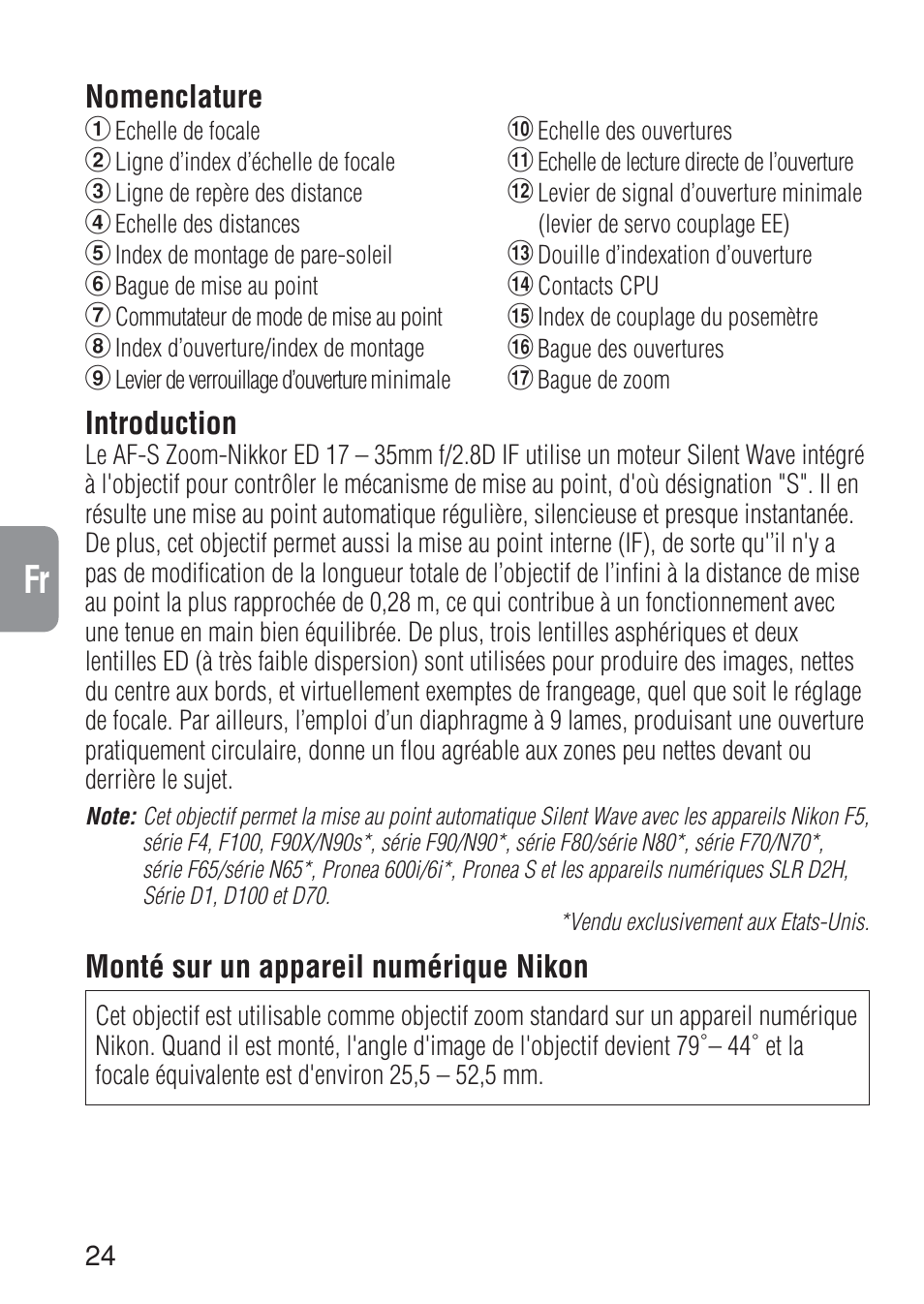 Ch jp en de fr es it ck | Nikon 17-35mm-f-28D-ED-IF-AF-S-Zoom-Nikkor User Manual | Page 24 / 60