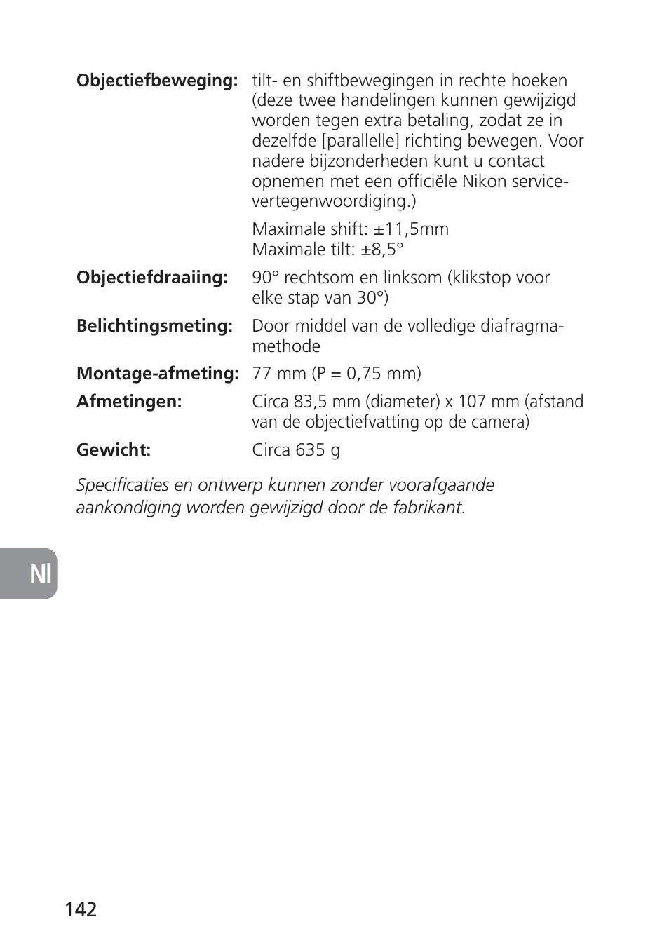 Nikon 85mm-f-28D-PC-E-Nikkor User Manual | Page 142 / 252