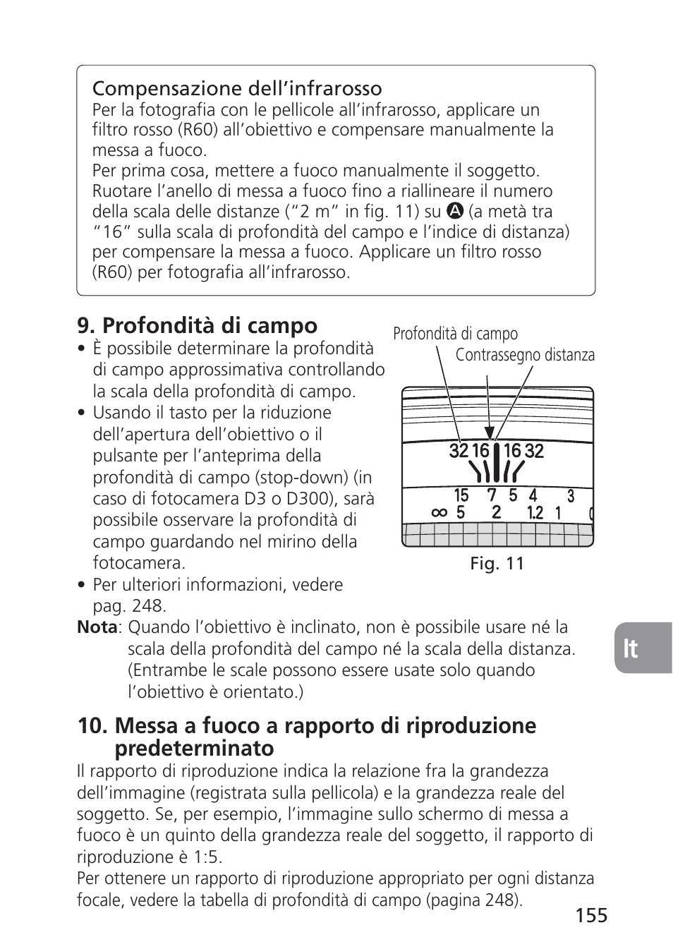 Profondità di campo | Nikon 85mm-f-28D-PC-E-Nikkor User Manual | Page 155 / 252