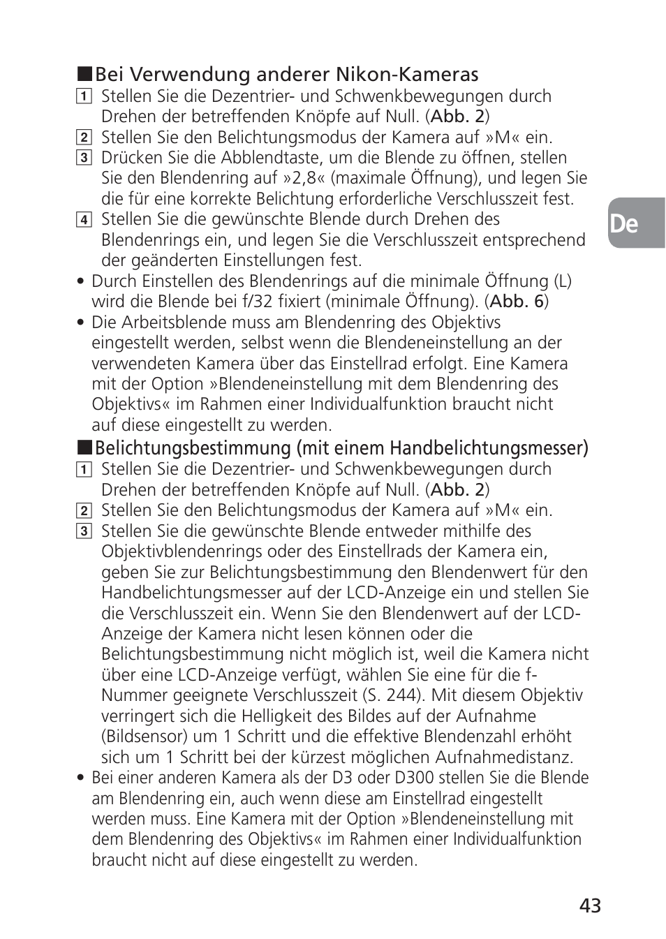 Nikon 85mm-f-28D-PC-E-Nikkor User Manual | Page 43 / 252