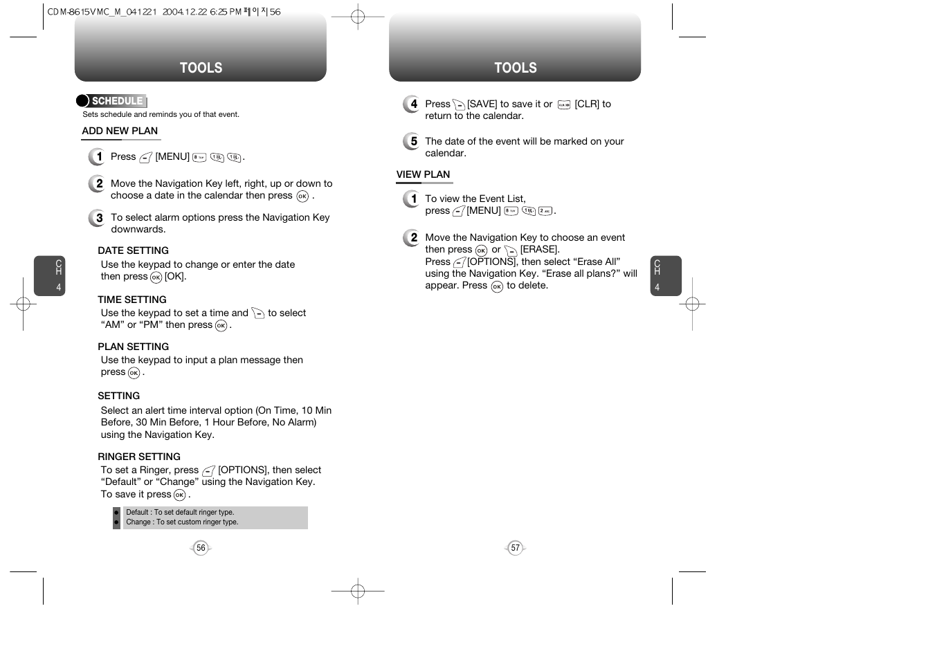 Tools | Audiovox CDM-8615 User Manual | Page 30 / 66