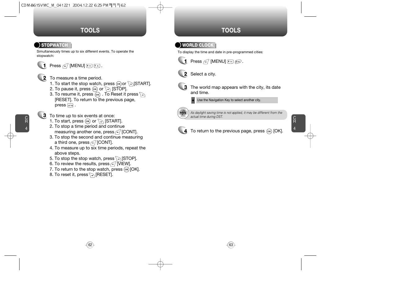 Tools | Audiovox CDM-8615 User Manual | Page 33 / 66