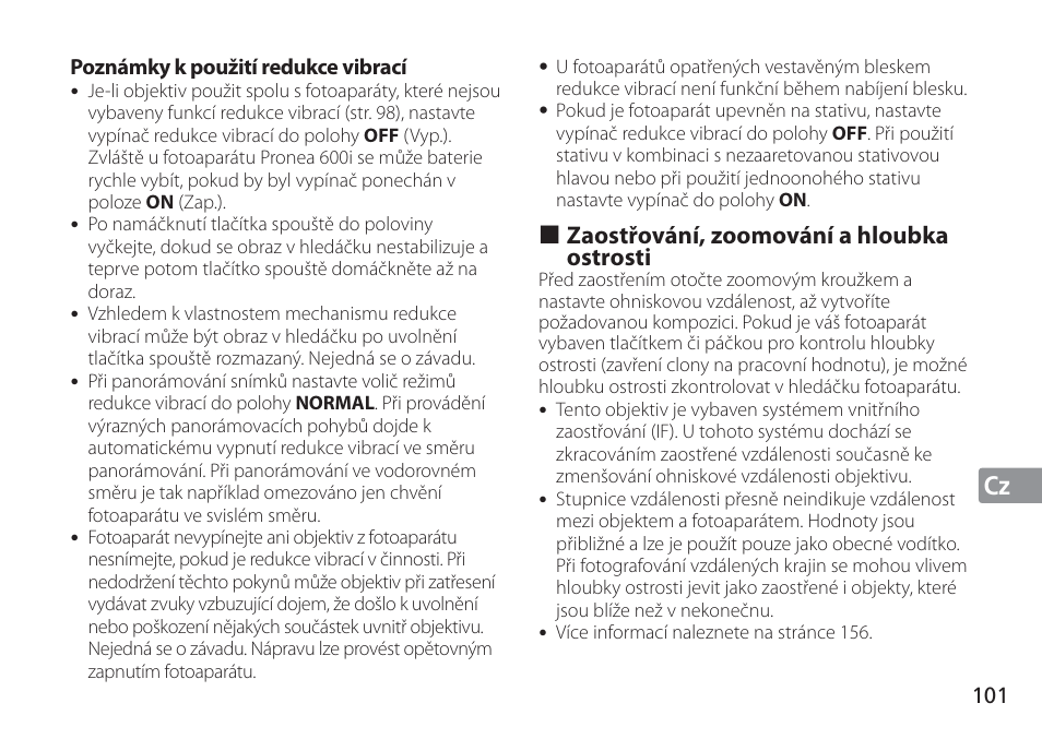 Jp de fr es se ru nl it cz sk ck ch kr cz | Nikon 24-120mm-f-4G-ED-AF-S-VR-Zoom-Nikkor User Manual | Page 101 / 164